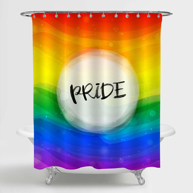 Abstract Rainbow Weaves LGBT Pride Shower Curtain - Multicolor
