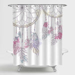 Watercolor Colorful Indian Ojibwe Dream Catcher Shower Curtain