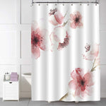Asian Watercolor Cherry Blossom Shower Curtain - Pink