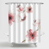 Asian Watercolor Cherry Blossom Shower Curtain - Pink
