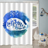 Whale with Motivational Lettering Enjoy Little Things Shower Curtain - Blue