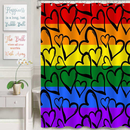 Rainbow Flag LGBT Pride Shower Curtain - Multicolor