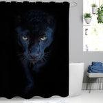 Cool and Masculine Black Panther Shower Curtain - Black