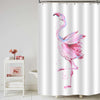 Dancing Flamingo Splash Artwork Shower Curtain - Pink