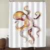 Watercolor Sea Monster Octopus  Shower Curtain - Yellow