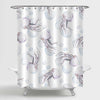 Silhouette Sea Jellyfish Shower Curtain - Grey