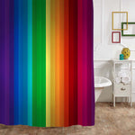 Rainbow Stripes Shower Curtain - Multicolor