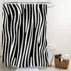 Animal Skin Zebra Stripe Shower Curtain - Black White