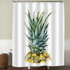 Watercolor Paint Exotic Ananas Pineapple Shower Curtain - Green Gold