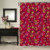 Pineapple with Polka Dot Pattern Shower Curtain - Hot Pink