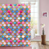 3D Mermaid Scale Shower Curtain - Pink Blue