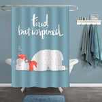 Furry Sleeping Llama Shower Curtain 