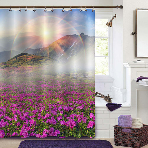 Fantastic Mount Marmarosh in Transcarpathia Landscape Shower Vurtain - Multicolor