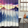 Beautiful Winter Alpine Mountain Snowy Hills Shower Curtain