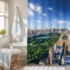 NYC Manhattan Central Park Aerial View Shower Curtain - Green Blue