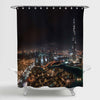 Amazing Night Dubai Downtown Skyline Shower Curtain