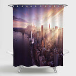 Aerial View of New York City Skyline Shower Curtain