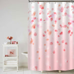 Cherry Blossoming Falling Petals Flowers Shower Curtain - Pink