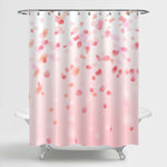 Cherry Blossoming Falling Petals Flowers Shower Curtain - Pink