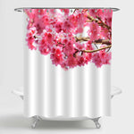 Cherry Blossom Flowers in Blooming with Branch Shower Curtain - Pink