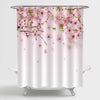 Spring Falling Cherry Blossoms Shower Curtain - Pink