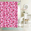 Cherry Flowers Pattern Shower Curtain - Pink
