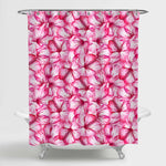 Cherry Flowers Pattern Shower Curtain - Pink