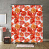Watercolor Poppy Flowers Pattern Shower Curtain - Red