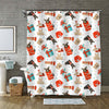 Hand Drawn Merry Christmas Time Cartoon Dogs Shower Curtain