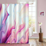 Pastel Marble Pattern Shower Curtain - Pink Purple