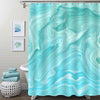 Natural Stone Marble Surface Shower Curtain - Turquoise