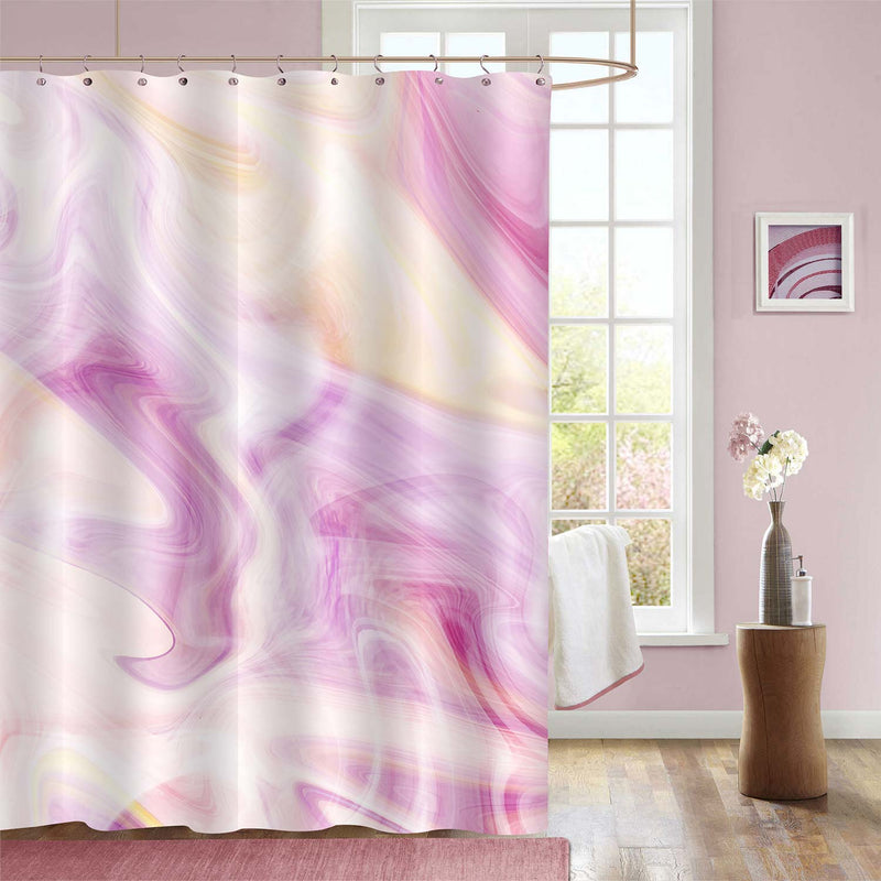 Abstract Marble Surface Texture Shower Curtain - Pink