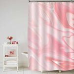 Natural Stone Marble Texture Painting Shower Curtain - Peach