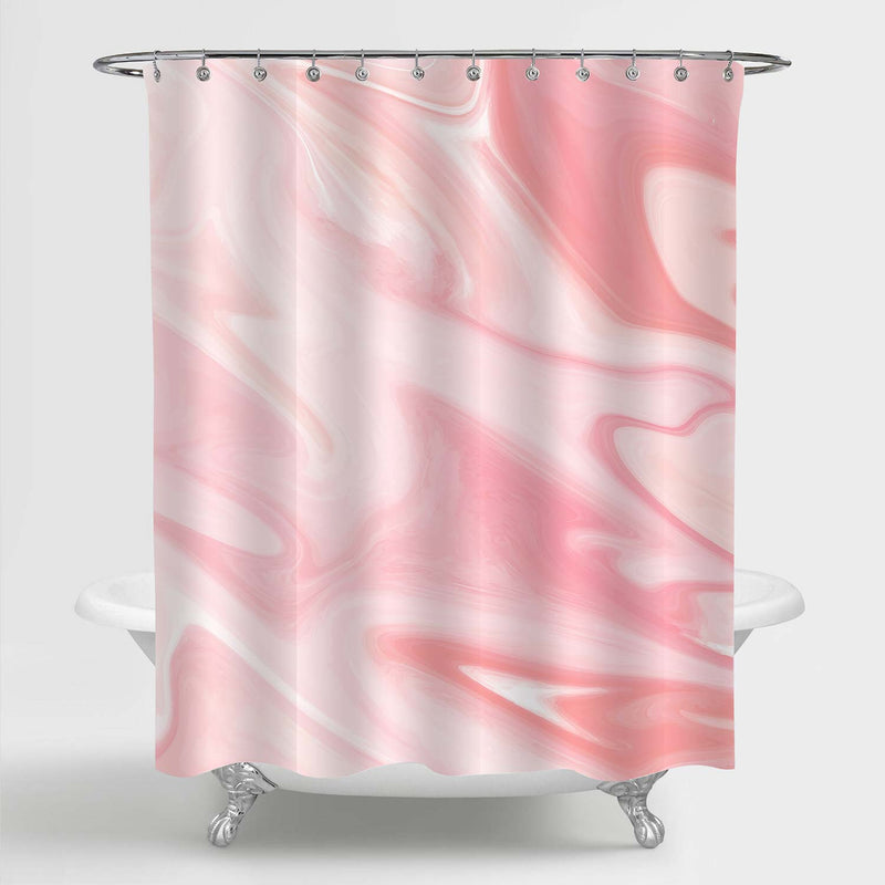Natural Stone Marble Texture Painting Shower Curtain - Peach