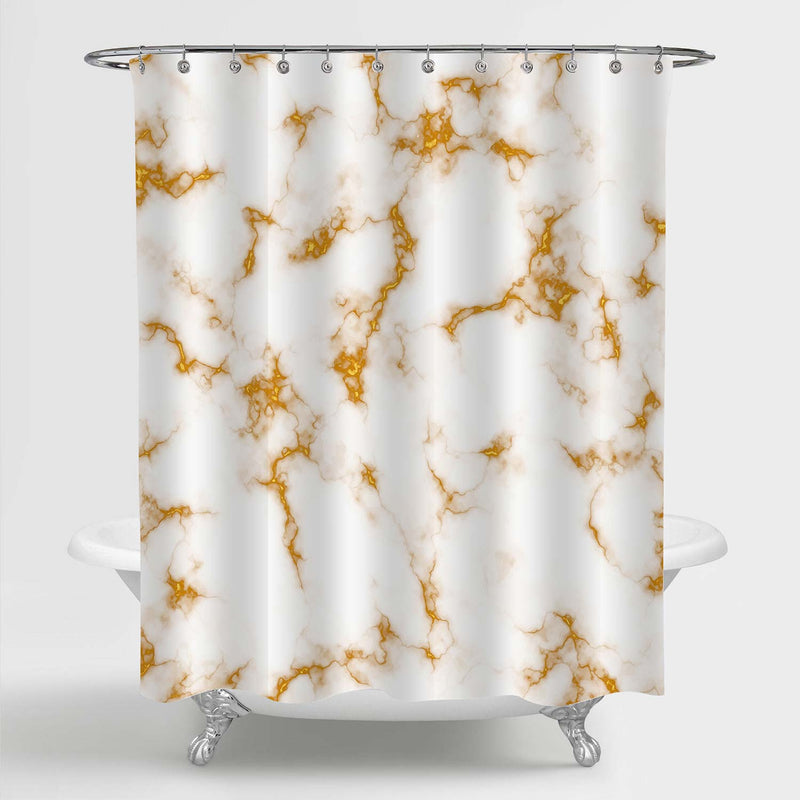 Luxury Marble Surface Shower Curtain - Gold