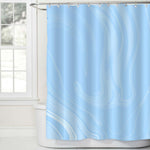 Blue Smooth Marble Shower Curtain - Light Blue