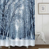 Winter Road Covered with Fresh Snow Shower Curtain - Grey