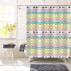 Abstract Geometric Print Indian Boho Shower Curtain - Multicolor
