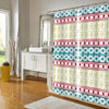 American Arrow and Geometric Pattern Bohemian Shower Curtain - Multicolor