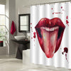Watercolor Red Lips and Tongue Shower Curtain - Red
