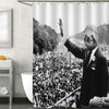 Sloth Delivered Famous Speech Shower Curtain - Black White