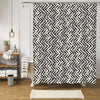 Herringbone Pattern Shower Curtain - Black