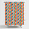 Funky Chevron Motif Zigzag Lines Shower Curtain - Multicolor