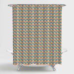 Colorful Chevron Stripes Shower Curtain - Multicolor