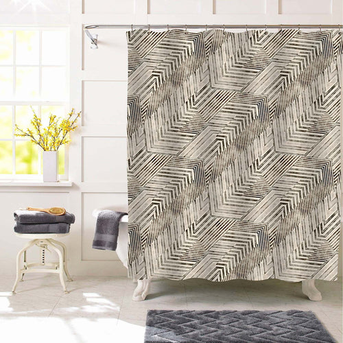 Antique Chevron Shower Curtain - Grey