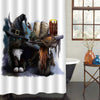 Halloween Magical Black Cat Shower Curtain