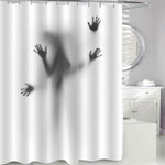Couple in Love Silhouette Shower Curtain - Grey