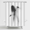 Mysterious Female Silhouette Naked Woman Shower Curtain - Grey