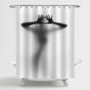 Diffuse Human Female Silhouette with Hands and Fingers Shower Curtain - Grey