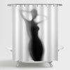 Naked Lady Silhouette Shower Curtain - Grey